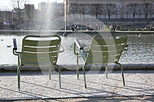 Seat by Lake, Tuileries Garden - Jardin des Tuileries; Paris