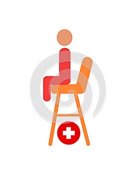 Seat of Lifesaver on Beach Vector Cartoon Icon