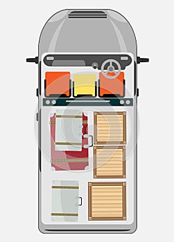 Seat Map of Cargo Van Car