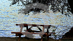 Seat near the Lake Water