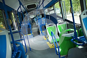 Seat places in modern city bus