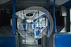 Seat places in modern city bus