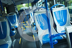 Seat places in modern city bus