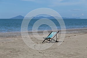 Seat for relax and sunbath on the beach