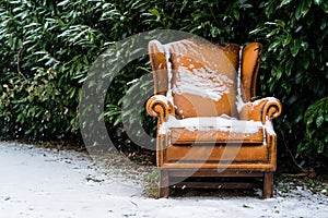 Seat in snow