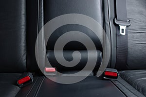 Seatbelt buckles in a car