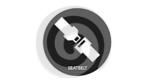 Seatbelt Icon. Vector flat editable illustration sofa seatbelt