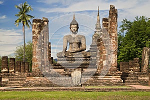Seated Buddha of the Ubosot at Wat Mahathat photo