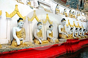 Seated Buddhas photo