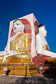 Seated Buddhas at Kyaik Pun Pagoda, Bago, Myanmar