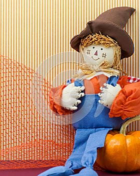 Seated Scarecrow Holding Its Britches