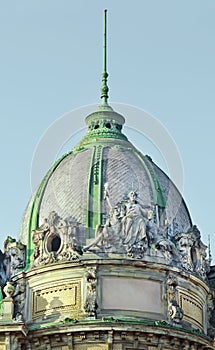 Seated Statue of Liberty in Lviv