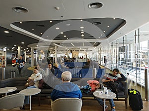 Seating area at boarding gates Ezeiza Airport