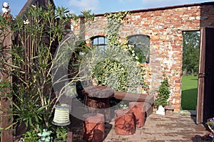 Seating area in garden