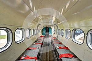 Seating area for parachut jumping