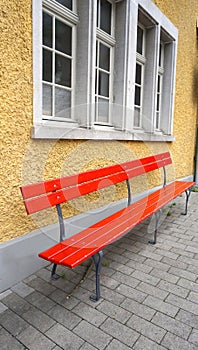 Seating area at Train station Vitznau