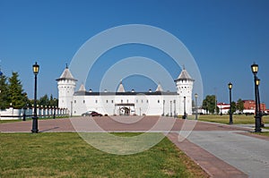 The Seating courtyard of Tobolsk Kremlin. Tobolsk. Siberia. Russia