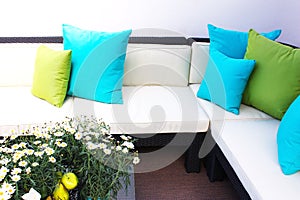 Seating with cushions photo