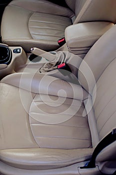 Seats in Jaguar have light colour