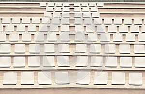 Seats in outdoor auditorium