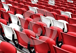 Seats in a stadium