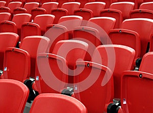 Seats in a stadium