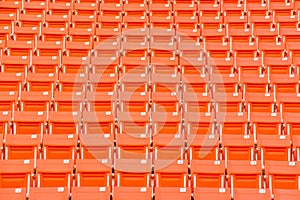 Seats on stadium steps bleacher with spot light pole