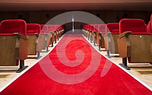 Seats in a theater and opera