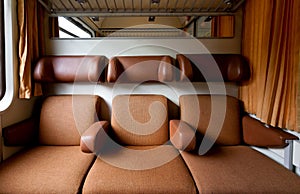 Seats train compartment