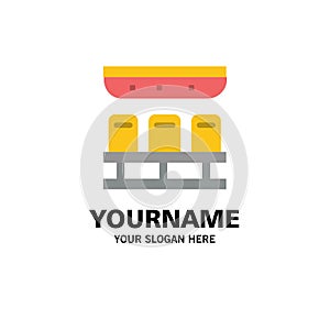 Seats, Train, Transportation, Travel Business Logo Template. Flat Color