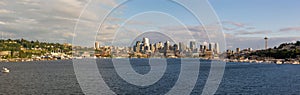 Seattle City Skyline along Lake Union