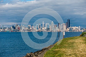 Seattle Cityscape From Alki Beach