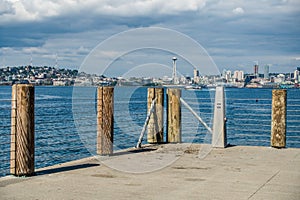 Seattle Cityscape With Fence