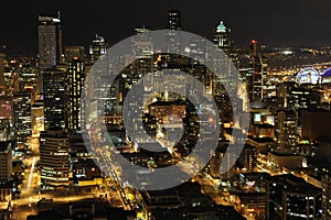 Seattle Downtown, Night View