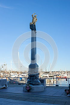 Seattle Fisherman`s Memorial at Fisherman`s Terminal