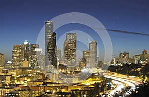 Seattle highrise and highway