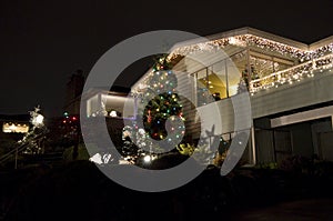 Seattle neighborhood Christmas lights house