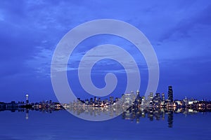 Seattle panoramic at night