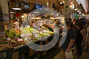 Seattle pike place public market groceries stand