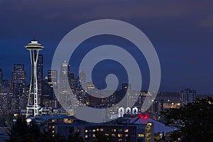 Seattle Skyline at Blue Hour 2