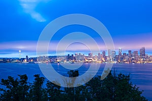 Seattle skyline at dawn