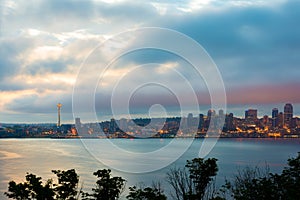 Seattle skyline at dawn