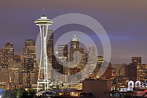 Seattle Skyline at Dusk
