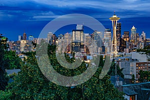 Seattle Skyline at Dusk