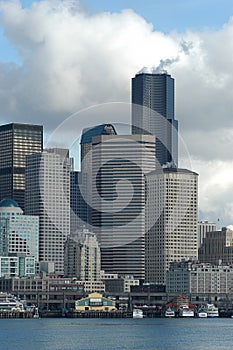 Seattle skyline from ferry