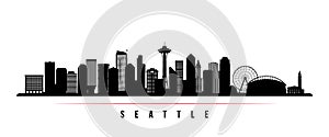 Seattle skyline horizontal banner.