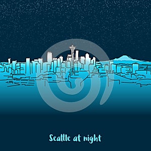 Seattle Skyline at night