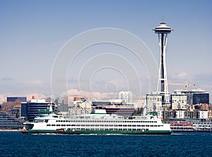 Seattle Skyline, Space Needle and Ferry