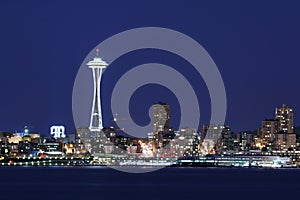 Seattle skyline at twilight