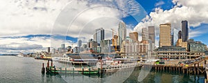 Seattle skyline and waterfront view, Washington state, USA